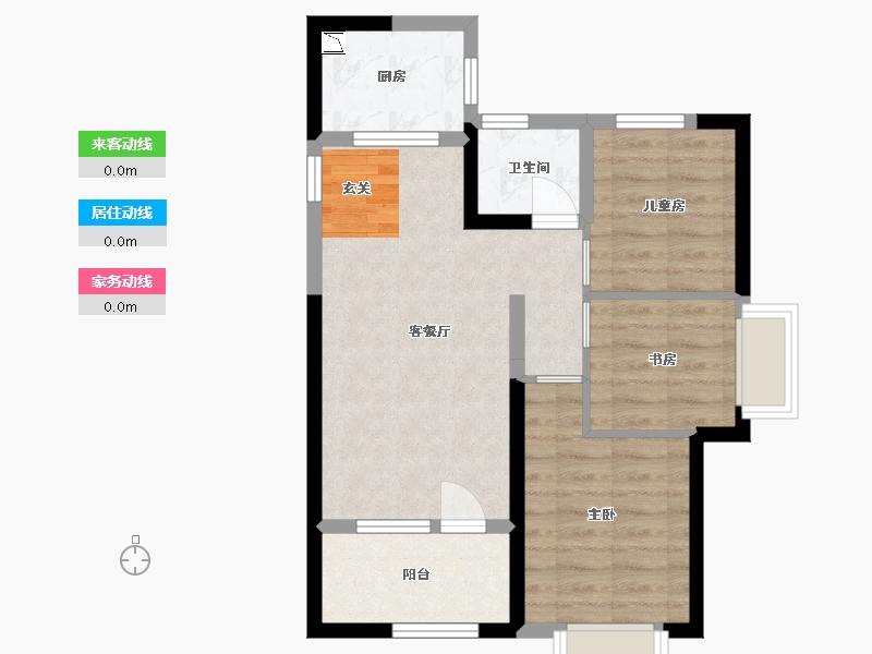 山东省-青岛市-世茂锦域-58.78-户型库-动静线