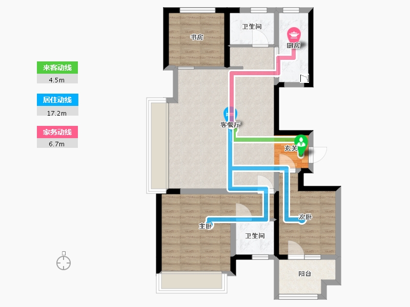 山东省-青岛市-世茂香奈公馆-82.16-户型库-动静线