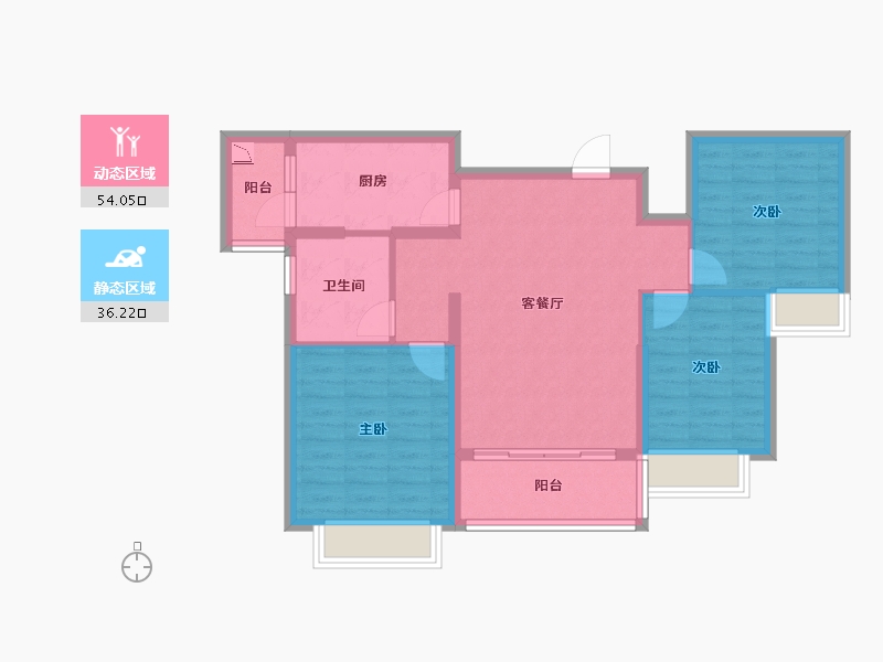 山东省-莱芜市-恒大名都-80.53-户型库-动静分区