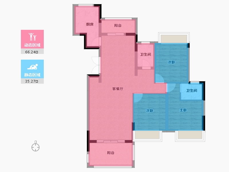 四川省-南充市-凤凰锦绣-90.66-户型库-动静分区