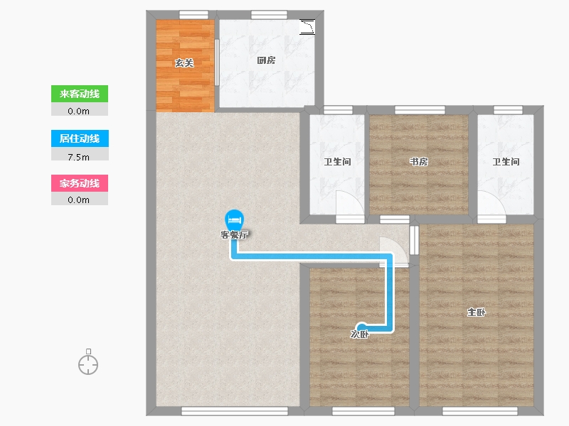 山东省-青岛市-绿地凤栖澜�h-89.03-户型库-动静线