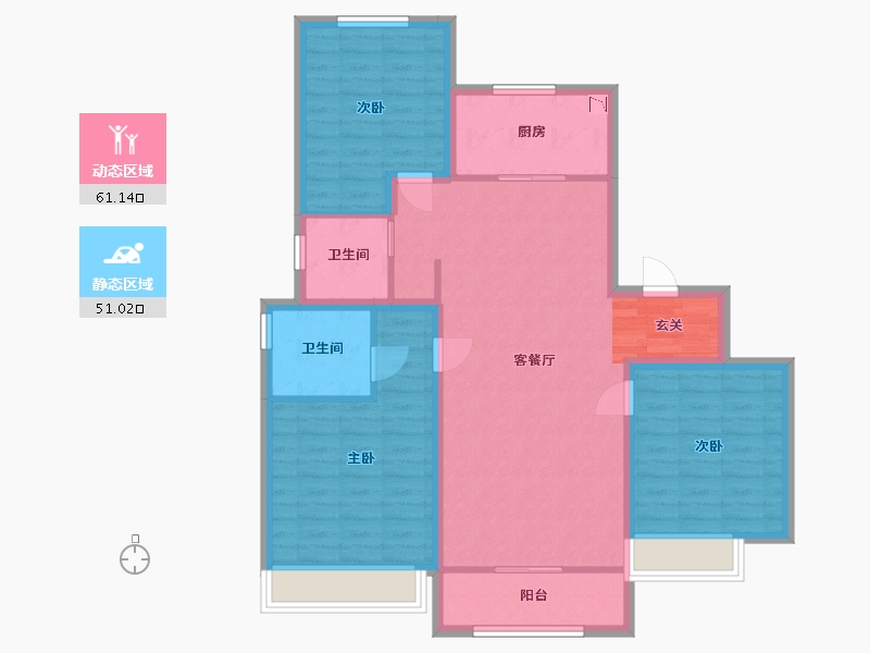 山东省-青岛市-中建锦绣天地-100.80-户型库-动静分区