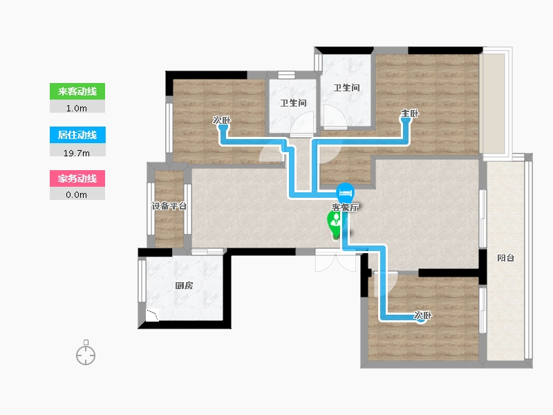 浙江省-台州市-天香雅苑-86.59-户型库-动静线