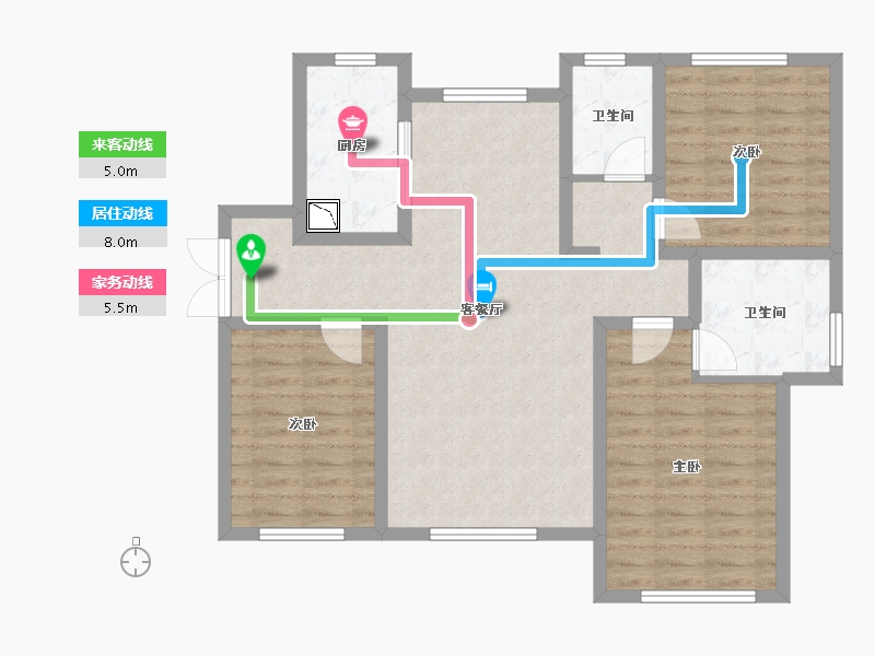 新疆维吾尔自治区-乌鲁木齐市-紫金城东湖左岸-89.86-户型库-动静线