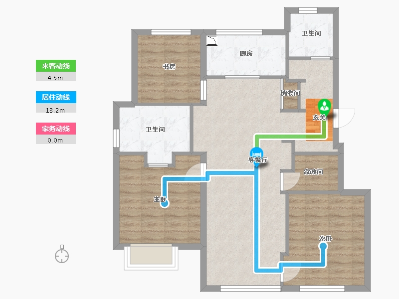 辽宁省-大连市-万科翡翠都会-84.00-户型库-动静线