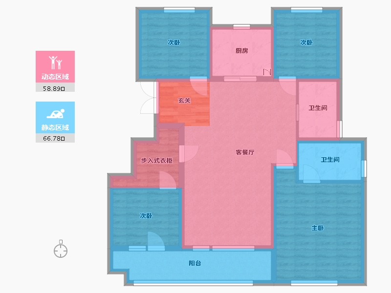 山东省-青岛市-金地・格林美景-112.00-户型库-动静分区