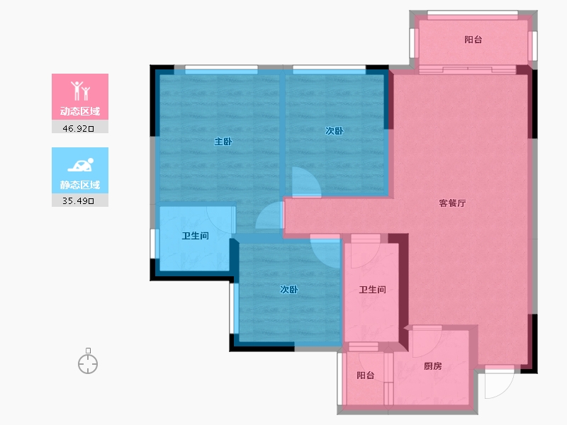 四川省-遂宁市-置信・安居逸都城-73.14-户型库-动静分区