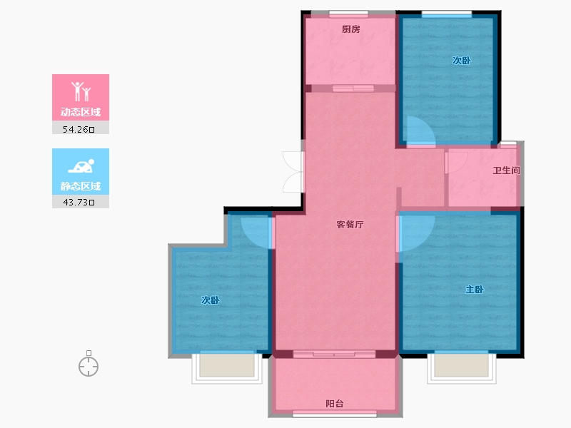 陕西省-西安市-当代上品湾MOMΛ-88.00-户型库-动静分区