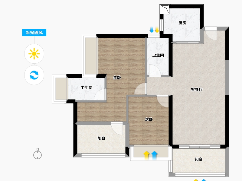 广东省-深圳市-特发天鹅湖畔-79.09-户型库-采光通风