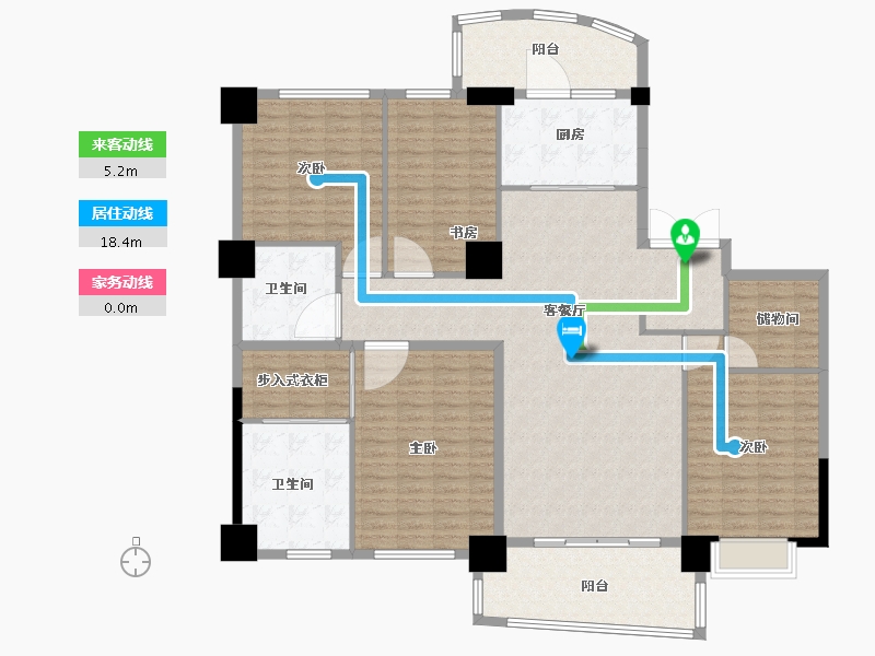 浙江省-宁波市-碧桂园云顶-175.00-户型库-动静线