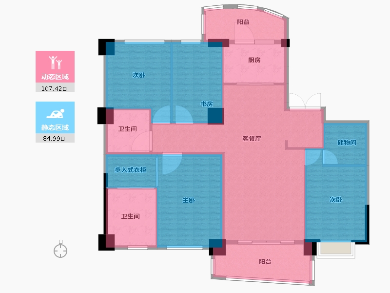 浙江省-宁波市-碧桂园云顶-175.00-户型库-动静分区