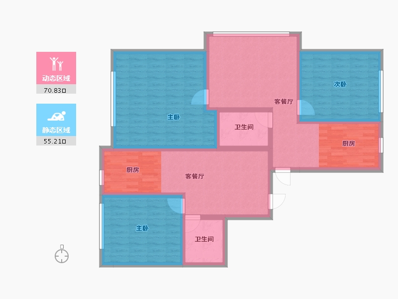 黑龙江省-鸡西市-贵宾中花园-112.55-户型库-动静分区