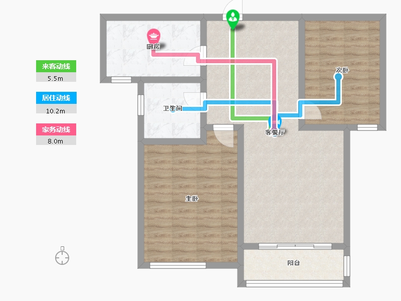 山东省-济南市-腊山苑-82.00-户型库-动静线