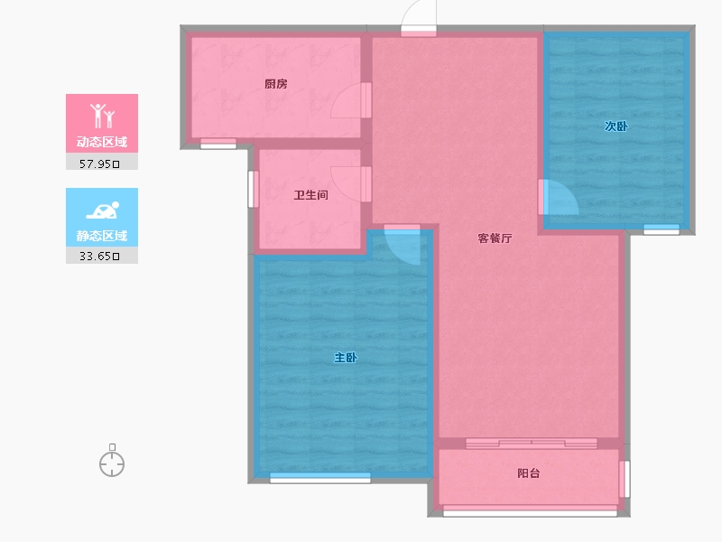 山东省-济南市-腊山苑-82.00-户型库-动静分区