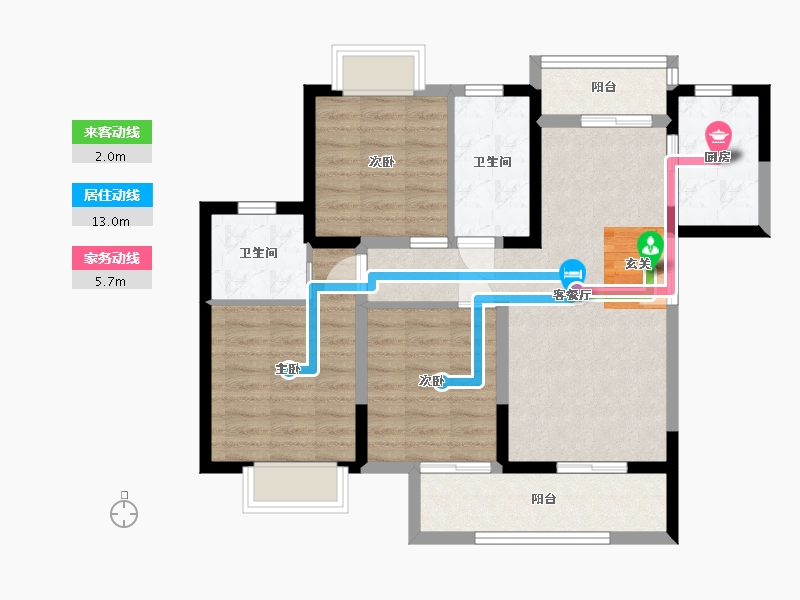 北京-北京市-融创普洱国际健康城-79.26-户型库-动静线