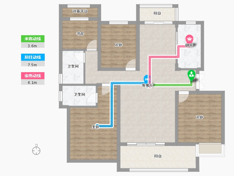 安徽省-宣城市-和顺御府-118.36-户型库-动静线