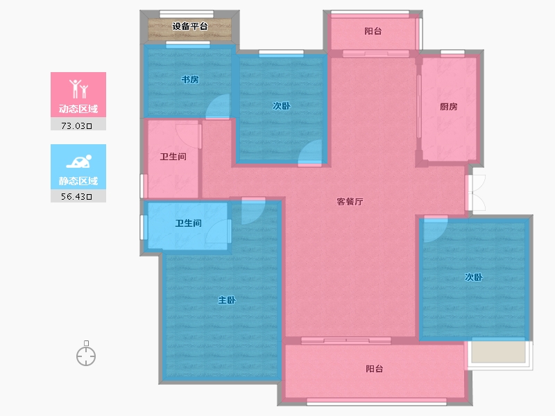 安徽省-宣城市-和顺御府-118.36-户型库-动静分区