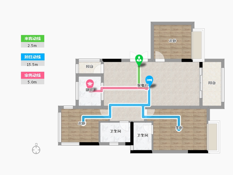 四川省-内江市-金科时代中心-90.41-户型库-动静线