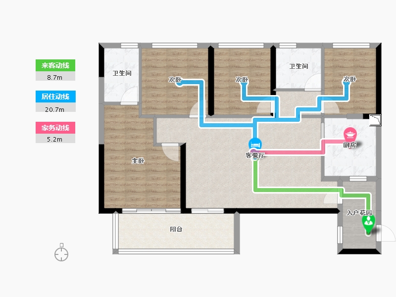 四川省-成都市-林溪郡-102.22-户型库-动静线