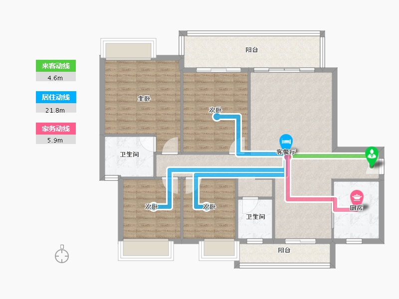 广西壮族自治区-玉林市-东湖1号-112.81-户型库-动静线