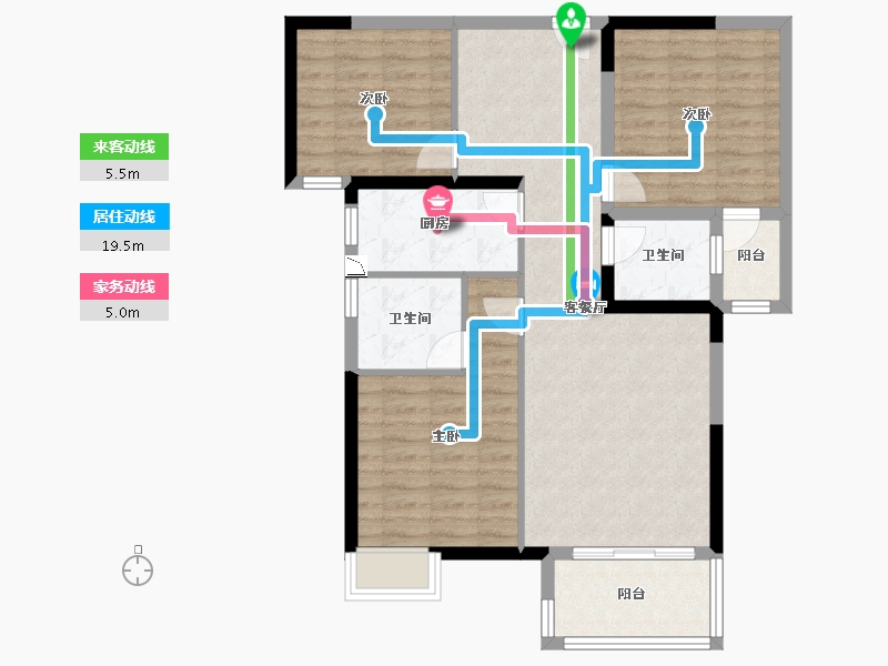 福建省-泉州市-保利城-88.00-户型库-动静线