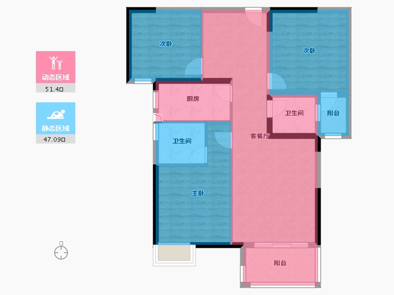 福建省-泉州市-保利城-88.00-户型库-动静分区