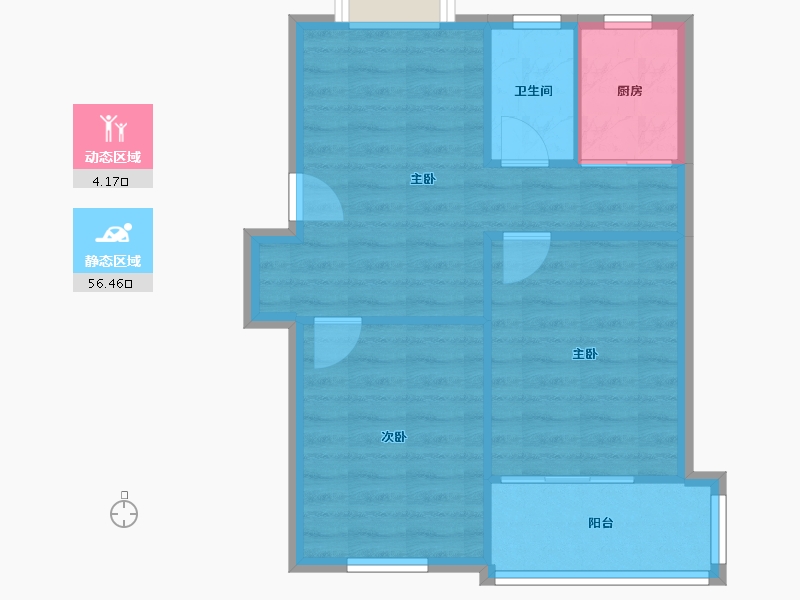 福建省-厦门市-屿后南里-54.93-户型库-动静分区