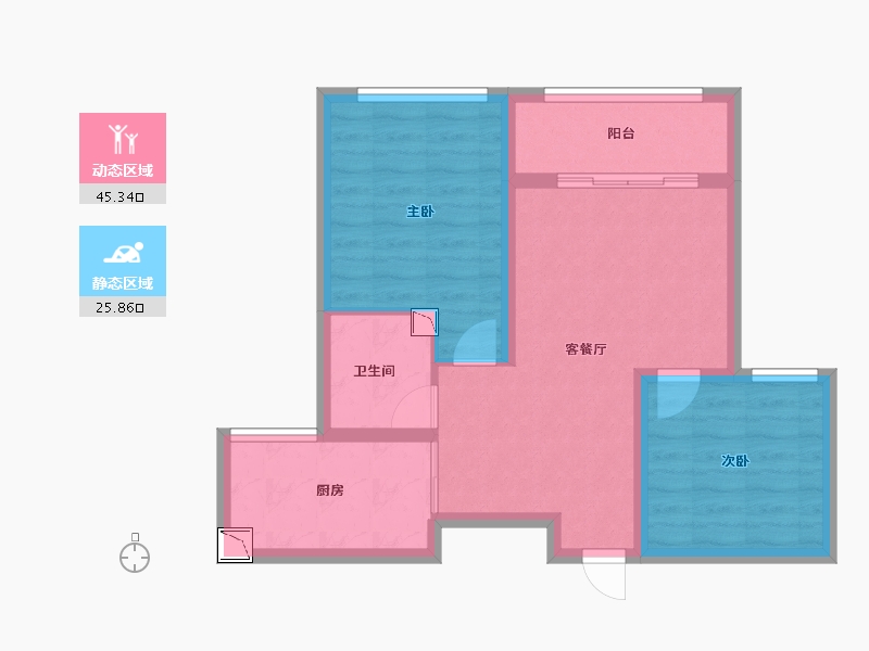 青海省-西宁市-青铁阳光-63.00-户型库-动静分区