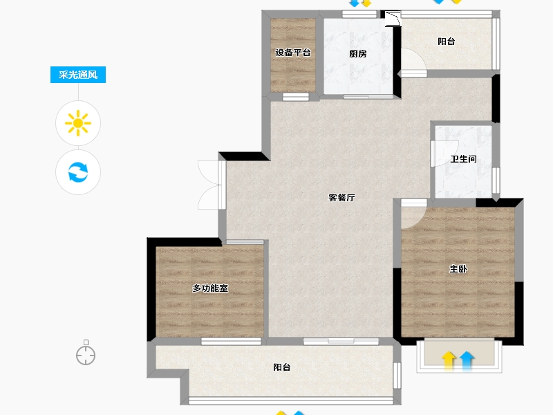 安徽省-巢湖市-华盛-87.84-户型库-采光通风