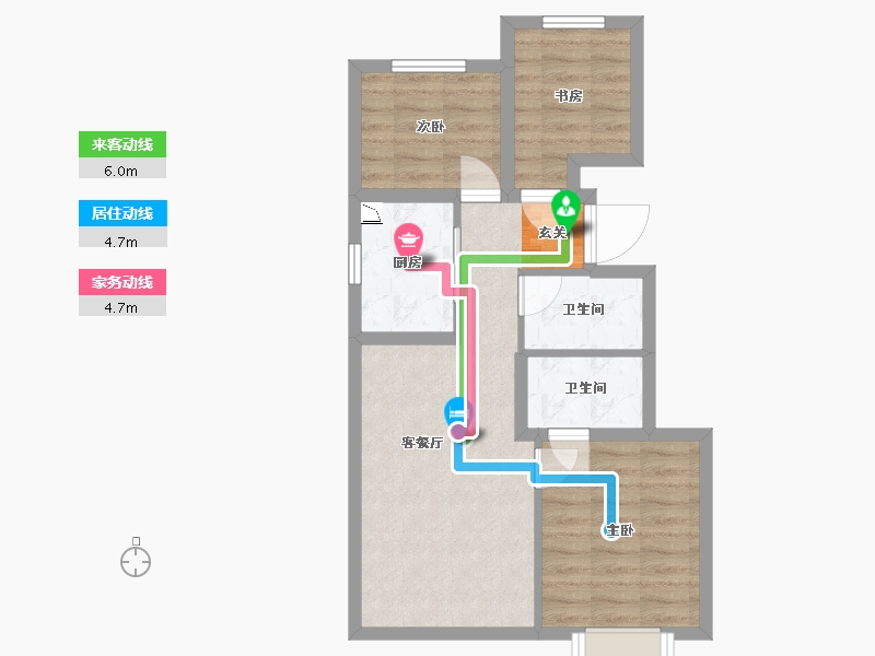 北京-北京市-和悦春风-59.73-户型库-动静线