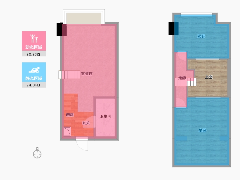 湖南省-长沙市-映客龙湖・�Z翠公馆-53.94-户型库-动静分区