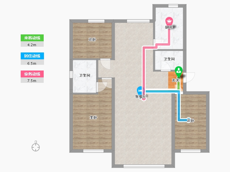 辽宁省-辽阳市-水岸华庭-97.46-户型库-动静线