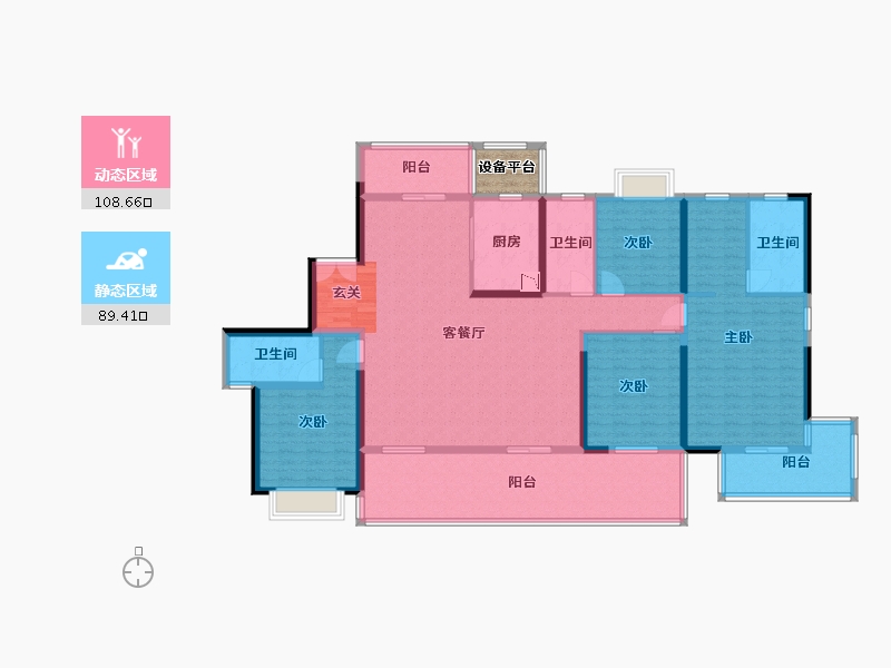 湖南省-长沙市-润和湘江天地-181.51-户型库-动静分区