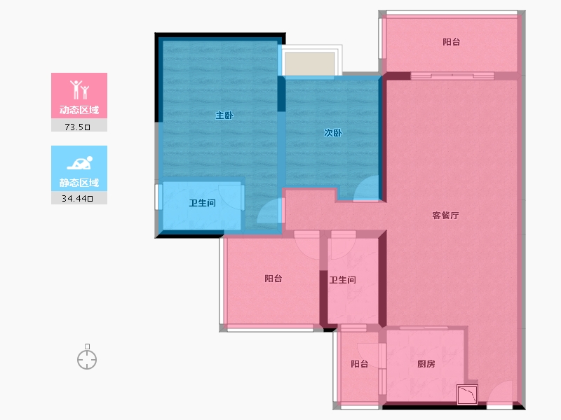 广西壮族自治区-玉林市-玉林奥园康城-96.00-户型库-动静分区