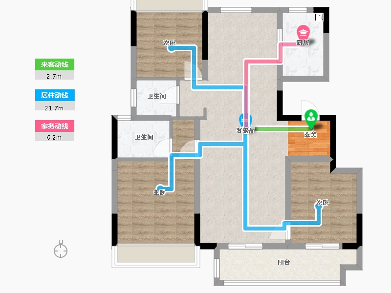 上海-上海市-大发德商熙悦花苑-94.24-户型库-动静线