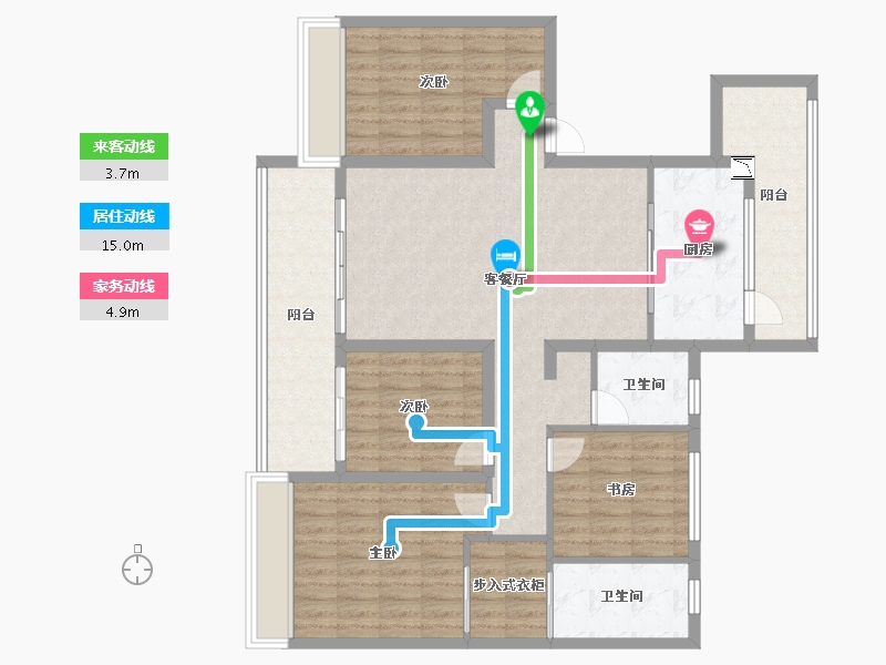 四川省-成都市-棠府-123.09-户型库-动静线