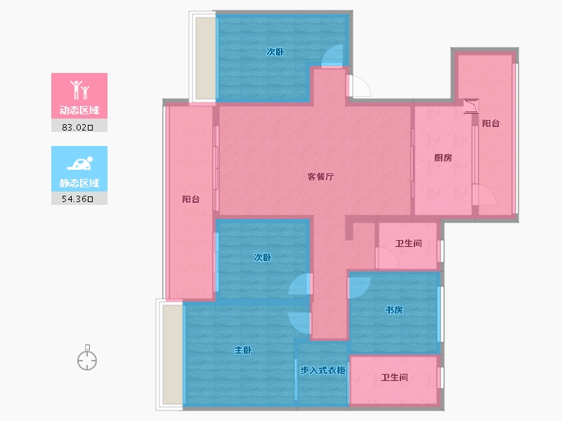 四川省-成都市-棠府-123.09-户型库-动静分区