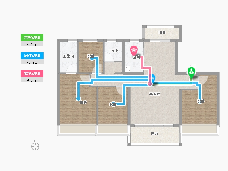 河南省-濮阳市-龙城天悦-108.00-户型库-动静线