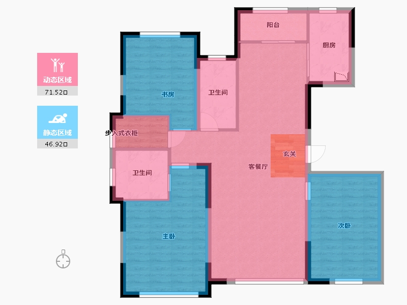 吉林省-长春市-南溪虹著-106.84-户型库-动静分区