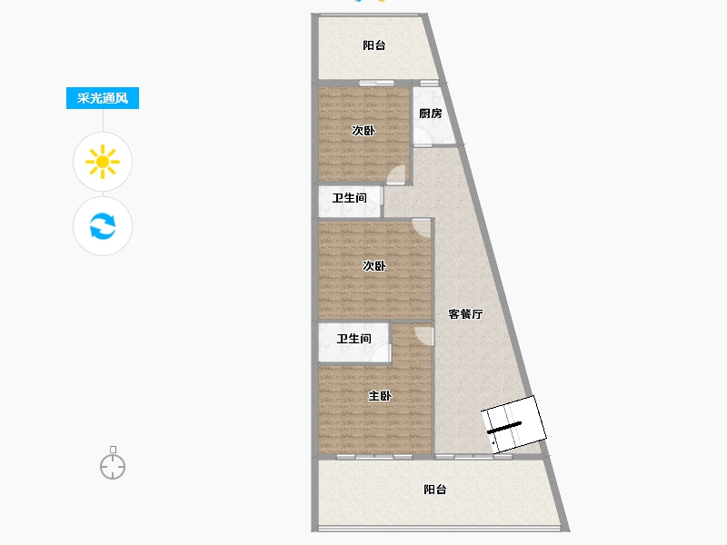 重庆-重庆市-新建-150.15-户型库-采光通风