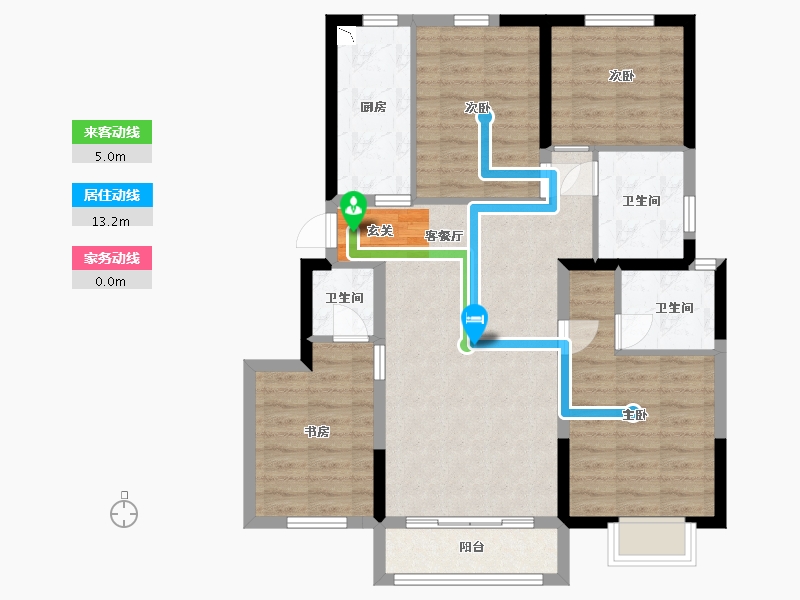 天津-天津市-中建新丽壹号-92.01-户型库-动静线