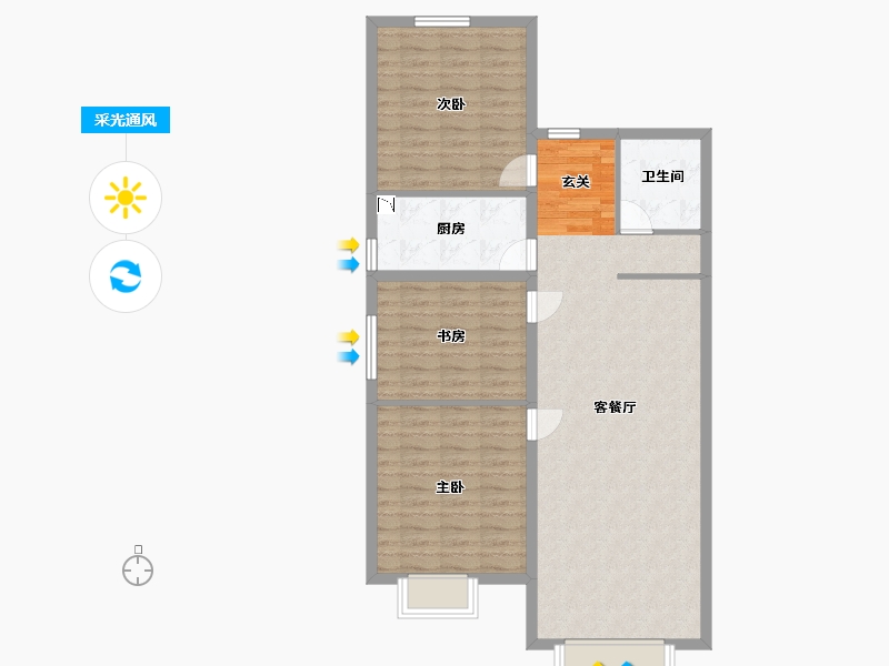 天津-天津市-新城和兴府-96.01-户型库-采光通风