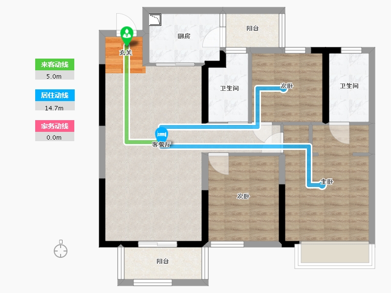 湖北省-黄冈市-华丽一品-82.65-户型库-动静线