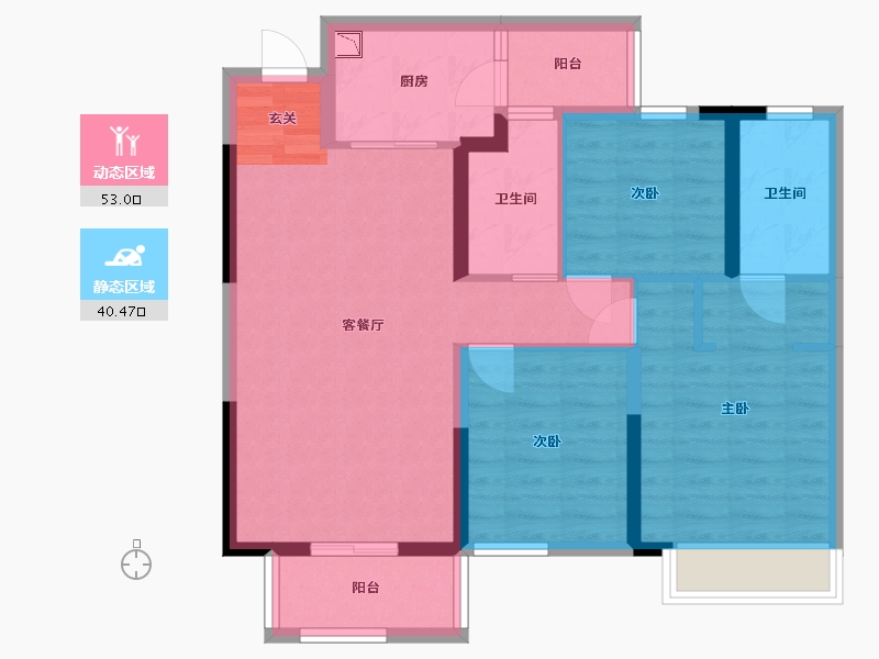 湖北省-黄冈市-华丽一品-82.65-户型库-动静分区