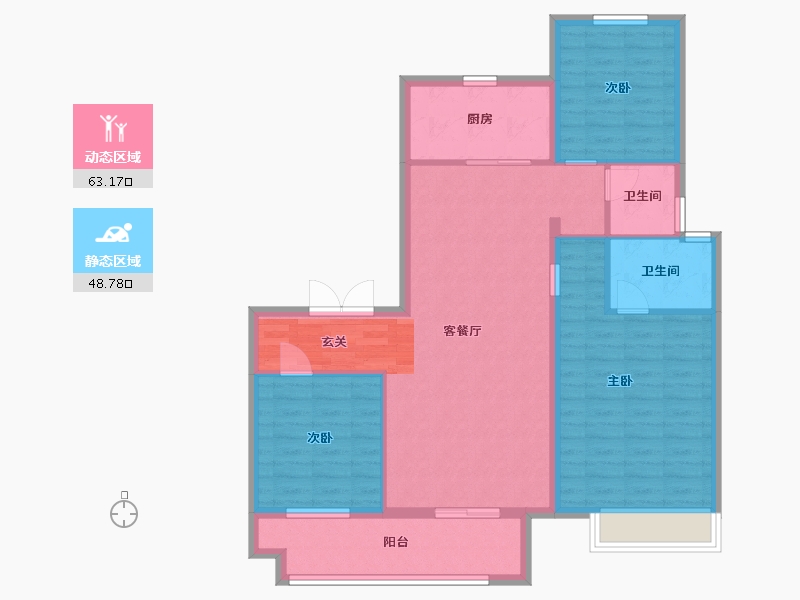 山东省-临沂市-府佑书院-101.58-户型库-动静分区