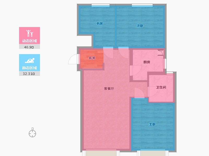 天津-天津市-金海云城-65.00-户型库-动静分区