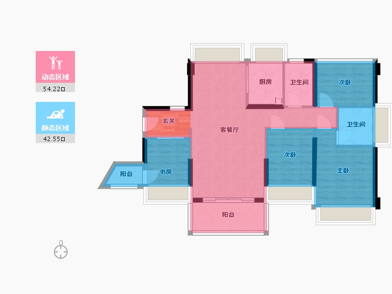 广东省-江门市-御锦世家花园-86.11-户型库-动静分区