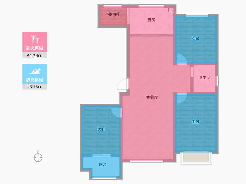 山东省-潍坊市-青云瑞景园-97.01-户型库-动静分区