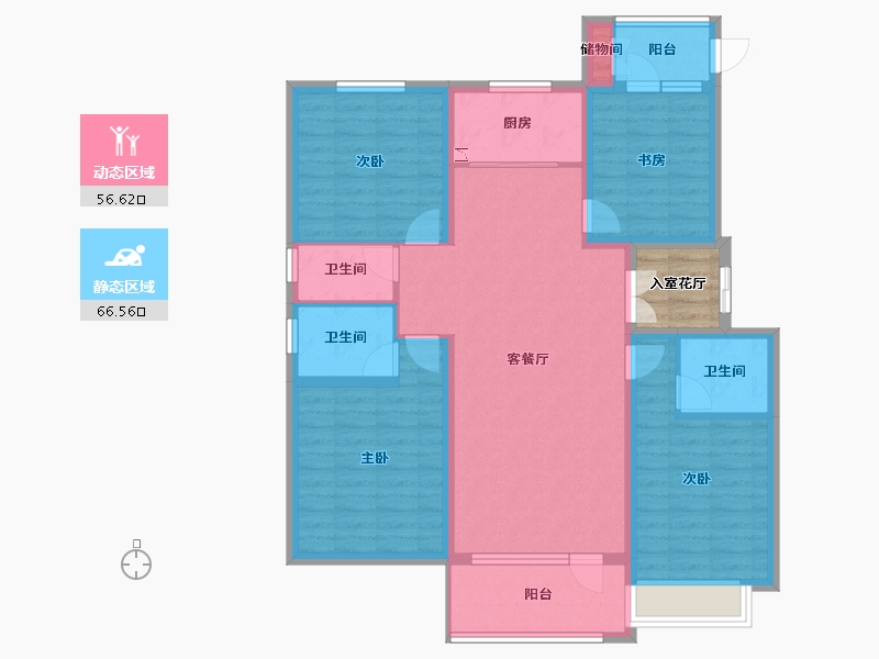 河北省-沧州市-荣盛名邸-113.90-户型库-动静分区