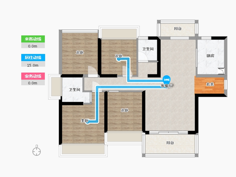 广东省-江门市-博富名苑-95.36-户型库-动静线